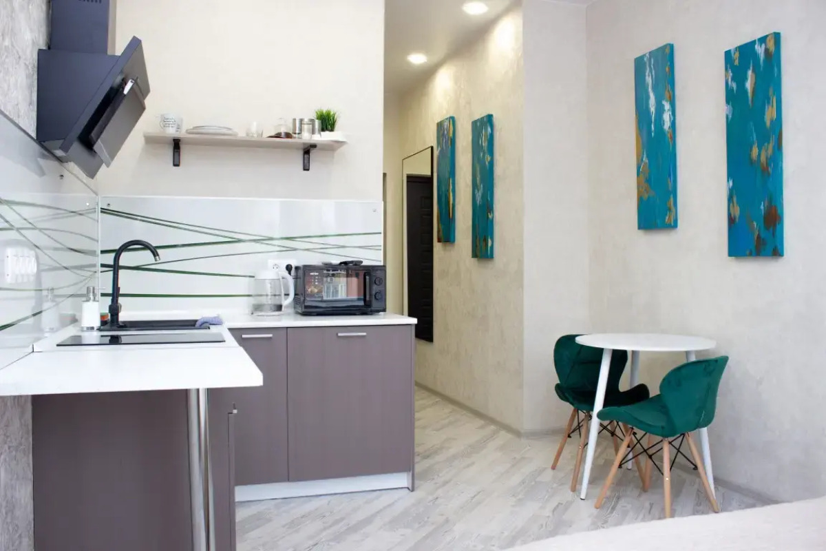 Апартаменты для 1, 2 гостей с видом на город