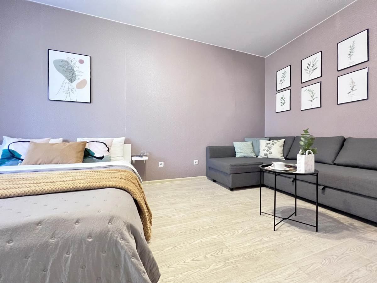 Апартаменты 2шка студия с шикарным видом на город у реки