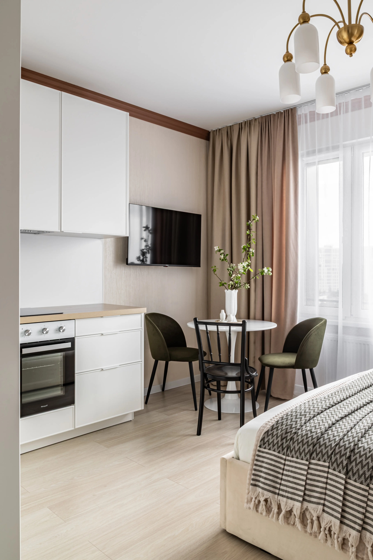 Квартира Moscow Deluxe Apartments Comfy Studio Berzarina
