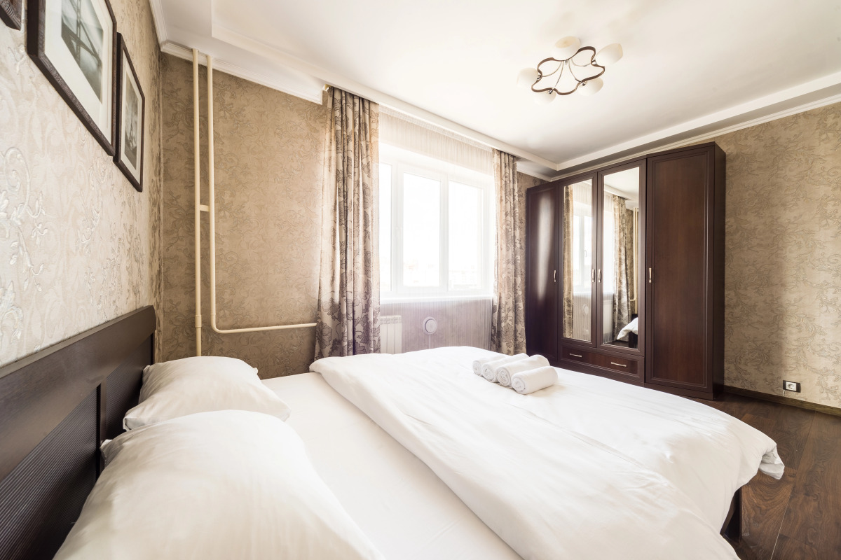 Квартира Тёплая солнечная возле БЦ Первая Башня