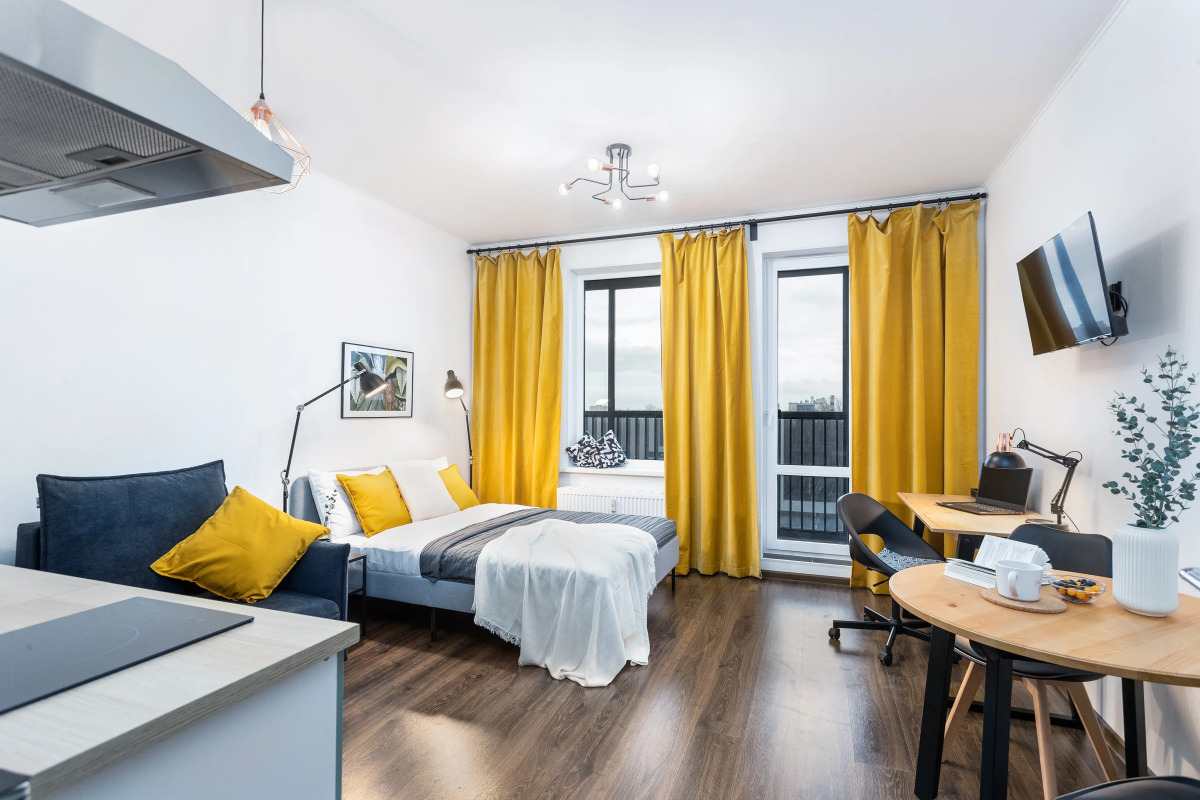 Апартаменты Арт Лайн Moderna Яркая Студия