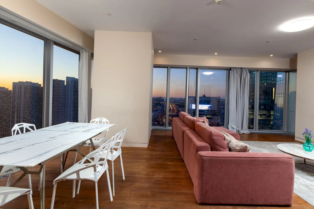 Апартаменты Москва Сити Lux с панорамной ванной 3 комнаты