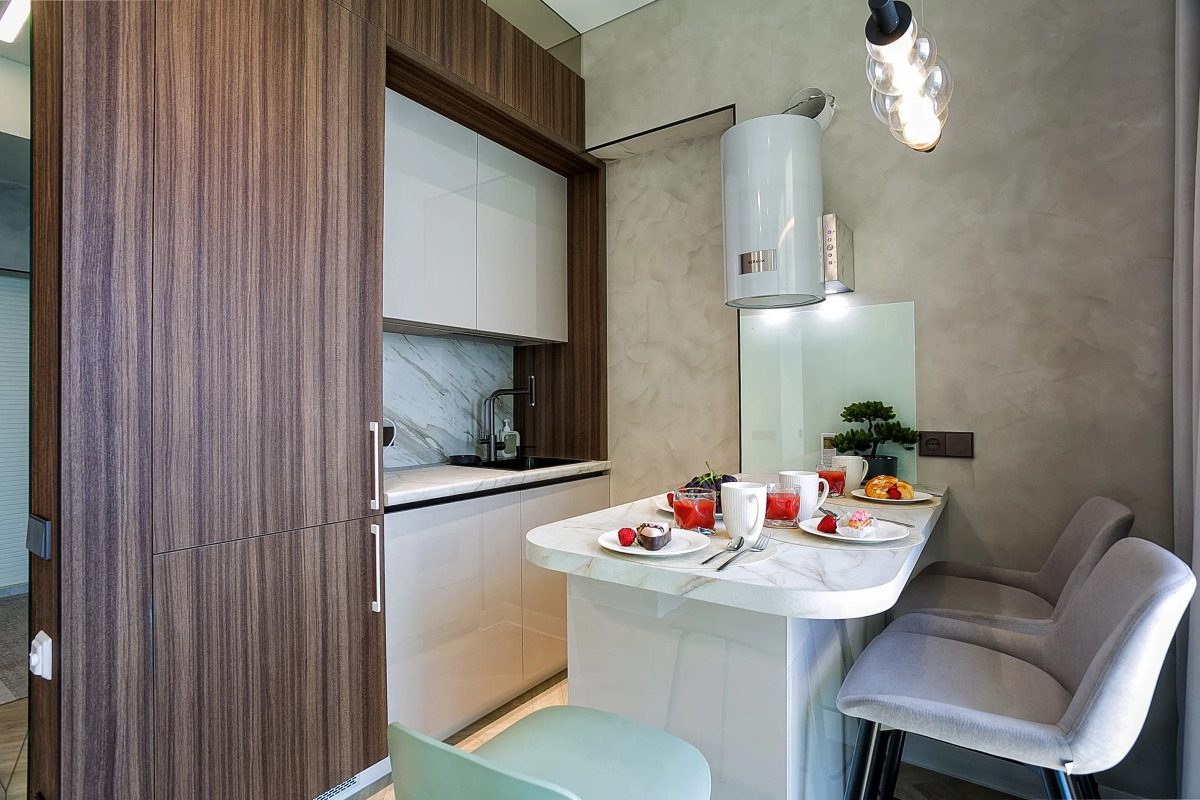 Апартаменты Студия с террасой и видом на море в Скай Плаза 3