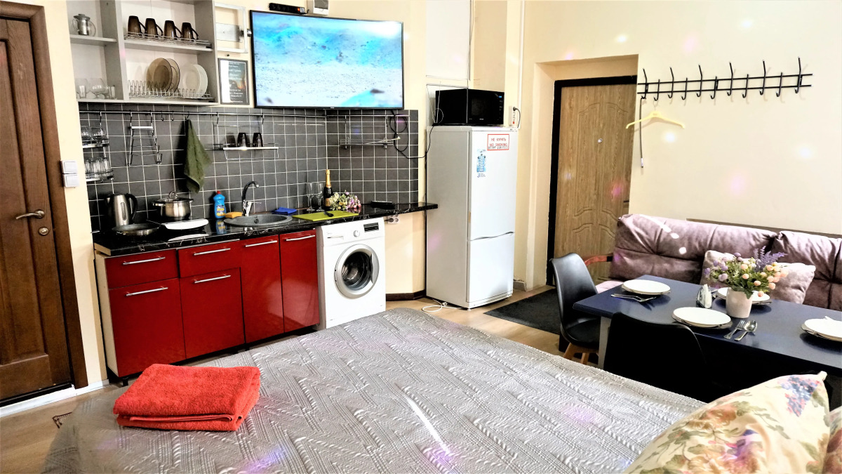 Квартира Однокомнатная  Студия с Круглой Ванной