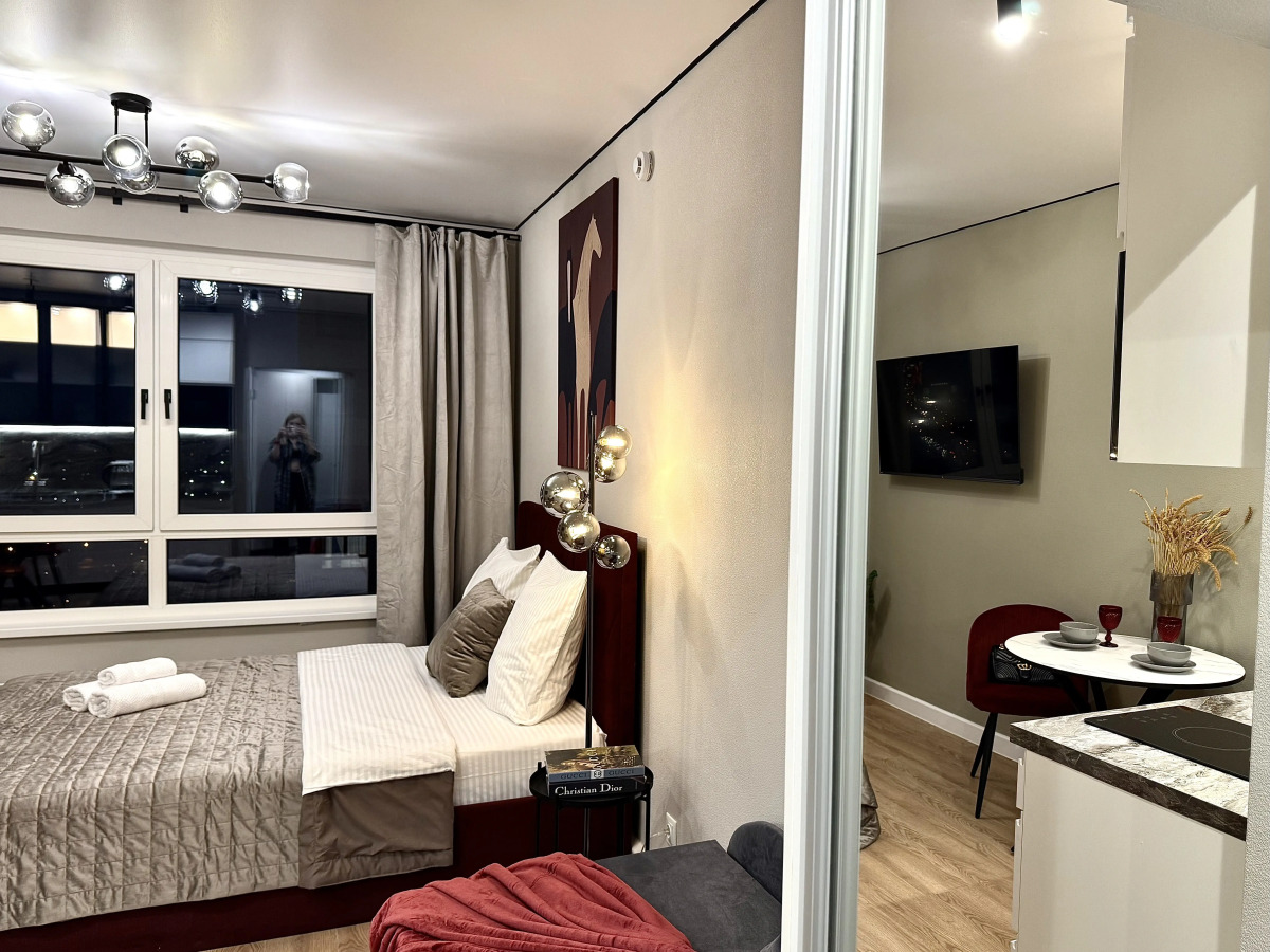 Квартира Люкс Студия в ЖК Бизнес-Класса и Дизайнерским Ремонтом