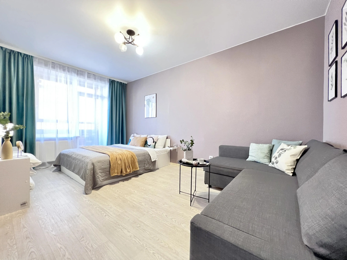 Апартаменты 2шка студия с шикарным видом на город у реки