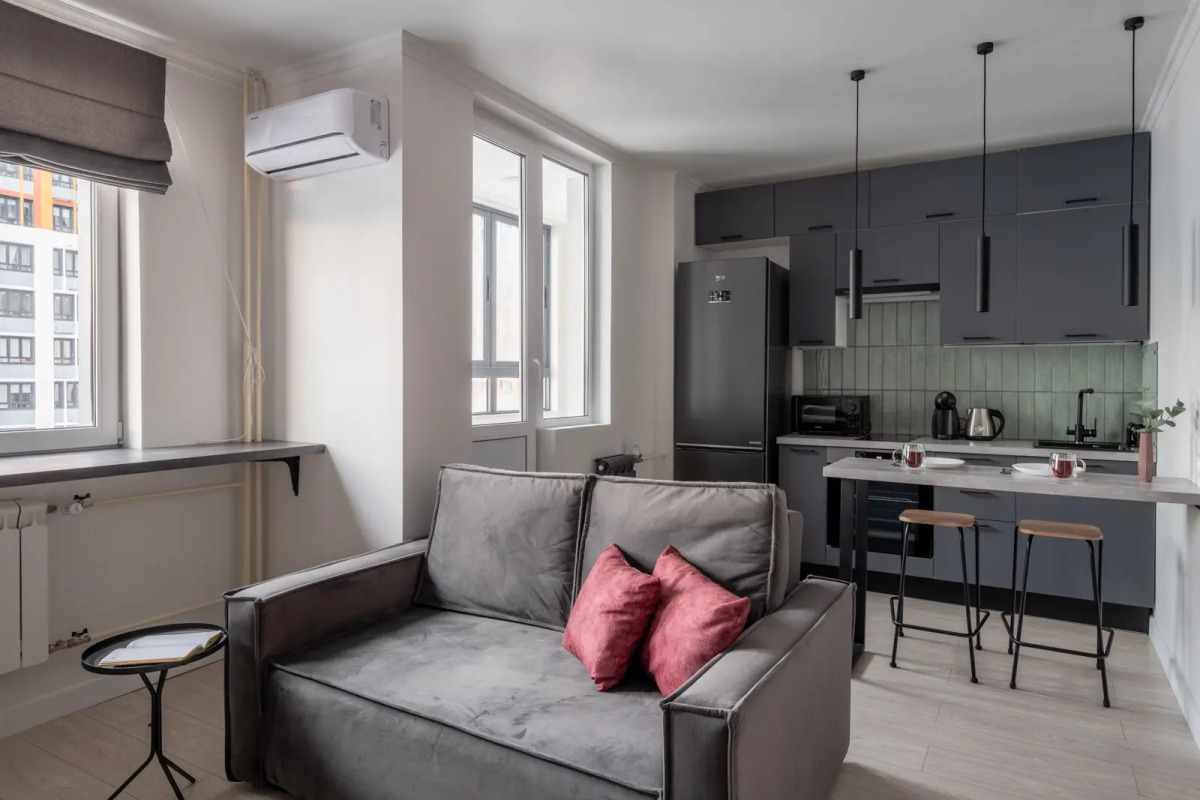 Квартира Студия серая