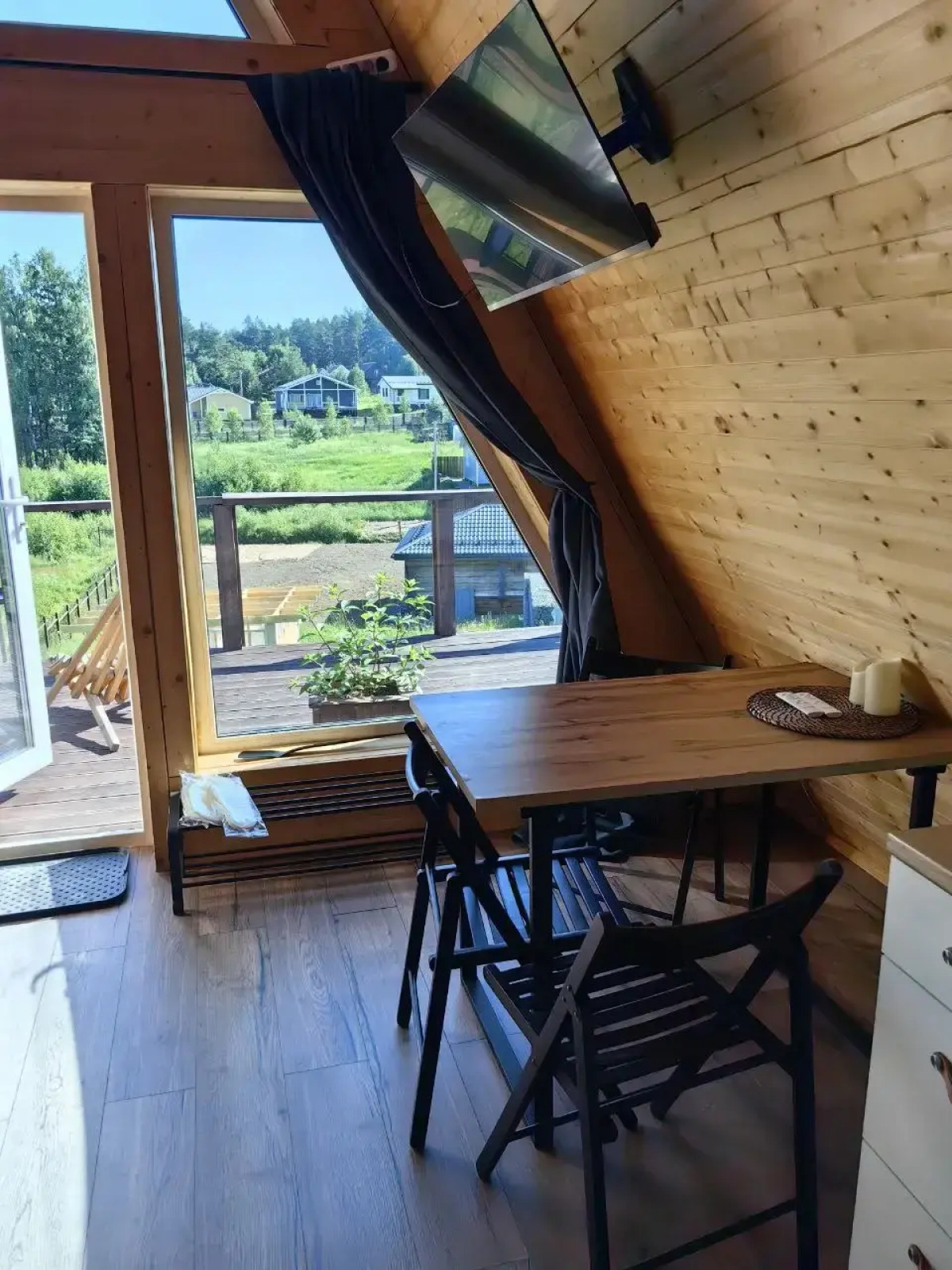 Частный дом A-frame с сауной у Игоры