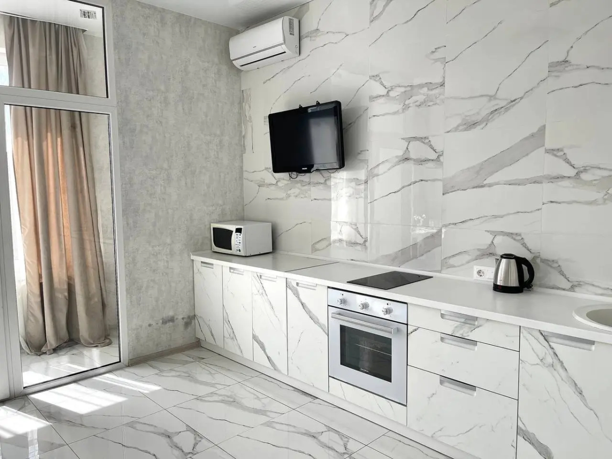 Квартира Мраморная с видом на город в ЖК Панорама