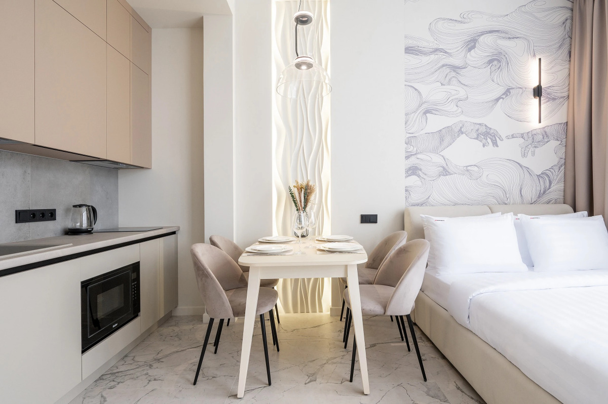 Апартаменты Red Apartments Арт Лайт Сити Микеланджело