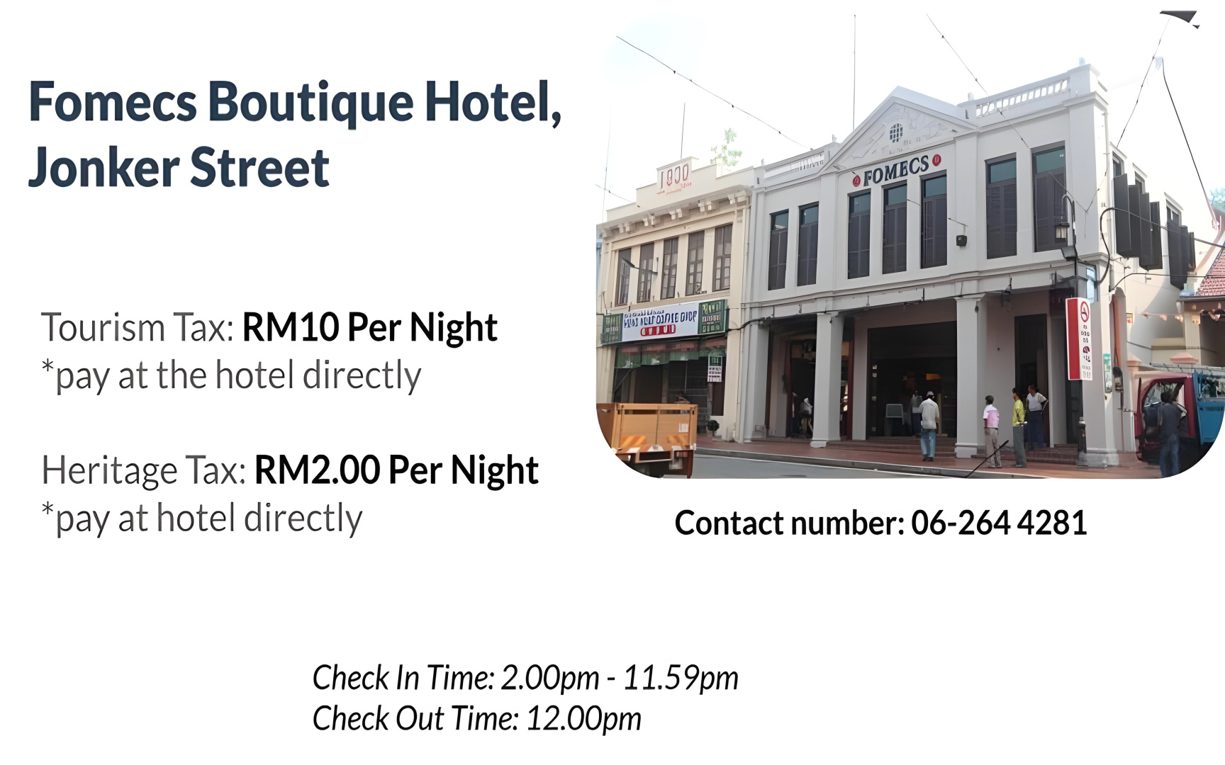 Fomecs Boutique Hotel, Jonker Street