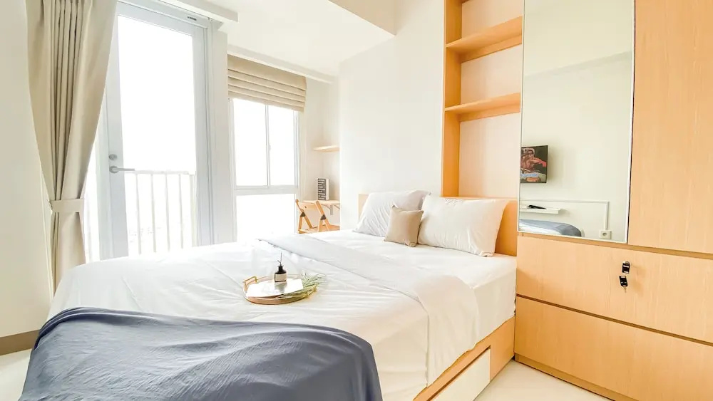 Compact And Minimalist Studio At Tokyo Riverside Pik 2 Apartment
