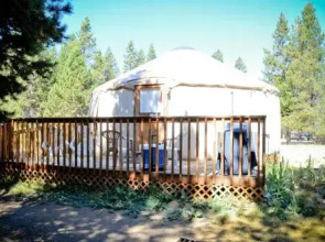 Bend-Sunriver Camping Resort Wheelchair Accessible Yurt 13