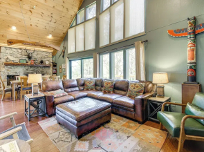Camp Themed Sevierville Cabin w/ Hot Tub + Teepee!