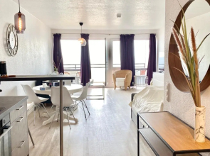 Studio-Apartment mit Panorama-Meerblick und direkter Strandlage in Scharbeutz