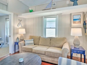 Chic Cottage w/ Private Yard: Steps to Beach!