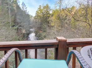 Waterfront Cabin w/ Beautiful River View & Hot Tub