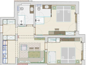 Ferienwohnung mit 2 Schlafzimmern fur 4 Personen