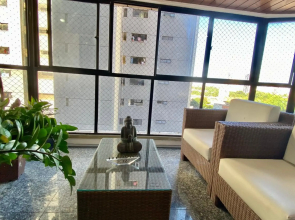 Apartamento vista mar, 2 Suítes, WC Social,2 vagas