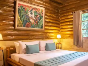 Log Home Villa Taman Wisata Bougenville