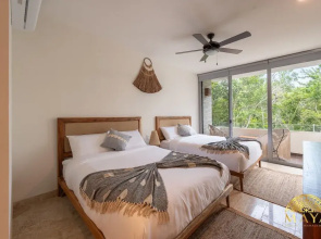 NHOA 208A Lux 2BR Condo Jungle View in Aldea Zama
