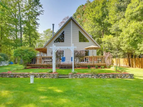Interlochen Lake House w/ Deck, Fire Pit & Dock!