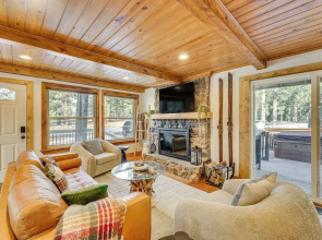 Hot Tub + Fireplace: Cozy Angel Fire A-frame Cabin