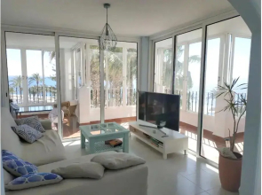 House with 3 bedrooms in Roquetas de Mar with wonderful sea view shared pool furnished terrace 75 m from the beach