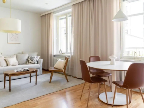 Stylish 1br with balcony & private sauna