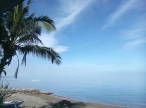 Bamboo village on the beach