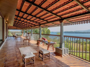 SaffronStays Anantham, Kamshet - pet-friendly lakefront villa with a huge verandah