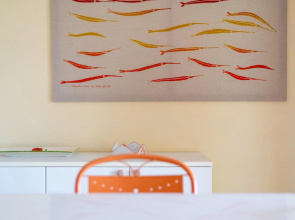 It consists of 4 bedrooms (1 double and one with twin beds, 1 double with also a single bed, one dou-PERLACEA 16