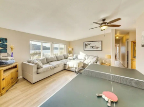 Walk to Marina: Harrison Cabin w/ Lake View!