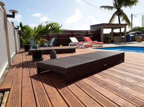 Villa de 3 chambres avec vue sur la mer piscine privee et terrasse amenagee a Le Gosier a 4 km de la plage