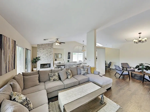 New Listing! Luxe Getaway W/ Heated Pool & Hot Tub 4 Bedroom Home