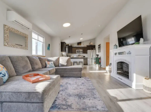 Canal-front Home in Ocean Shores w/ Dock & Views!
