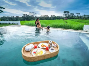2 BR Villa with open view of rice paddies & sunset