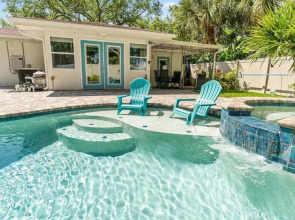 Home with Pool & Hot Tub Close to Beach