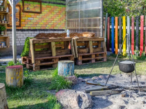 Colourfull fence apartment