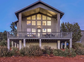 Modern Pine Retreat w/ Deck & Stunning Views!