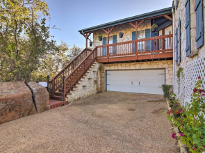 Sunny Lakefront Escape w/ Private Beach & Deck