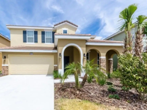 H5298beautiful 5b4b Resort Minutes To Disney 5 Bedroom Villa