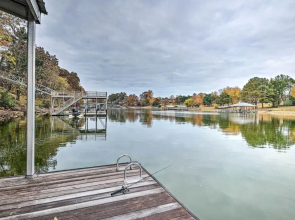 Spacious Lakefront Retreat w/ Hot Tub + Dock!