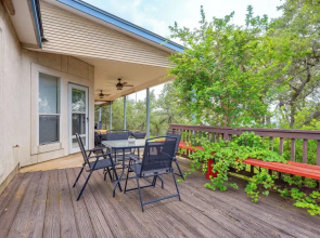 Modern Fischer House with Deck, Fire Pit and Hot Tub!