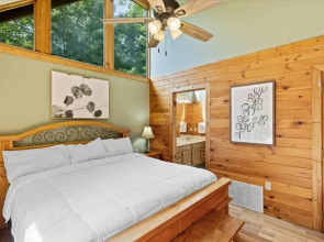 1 min to the Parkway SPACIOUS cabin w 3 master suites & 4th bedroom