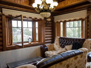 *2 bdr log house /mountains/Queen bed/fireplace