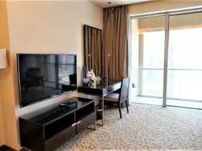 SuperHost - Elegant Studio with Close Up Burj Khalifa View I Address Dubai Mall