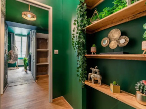 Appartement Jungle - Libourne Centre - 4 pers - Sauna - Netflix