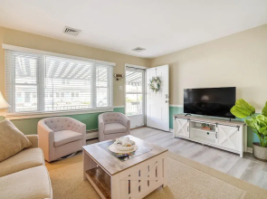 1 Block to Brigantine Beach: Breezy Home w/ Patio!