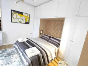 Fully equipped apartment in the city center with a lake view